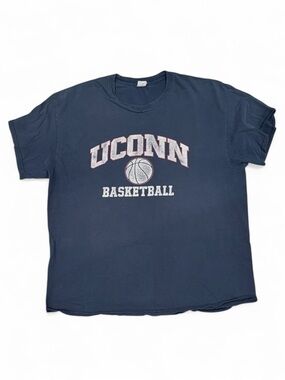 Gildam UConn VINTAGE Basketball Navy Tee -
Size XL